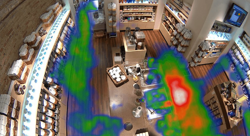 wine tasting room gift shop heat map example